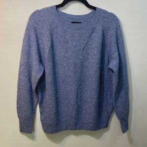 J. Crew Men's Heather Blue,Waffle- Knit,Long Sleeve,Crewneck Sweater. Size-Small